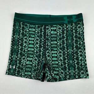 Under Armour Athletic Shorts Womens Green Snake Print